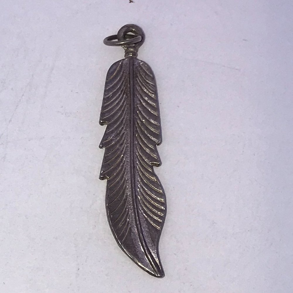 Handmade Sterling Silver Feather Pendant